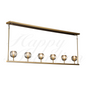 xinyue Bola De Clear Cristal Linear Chandelier 48"