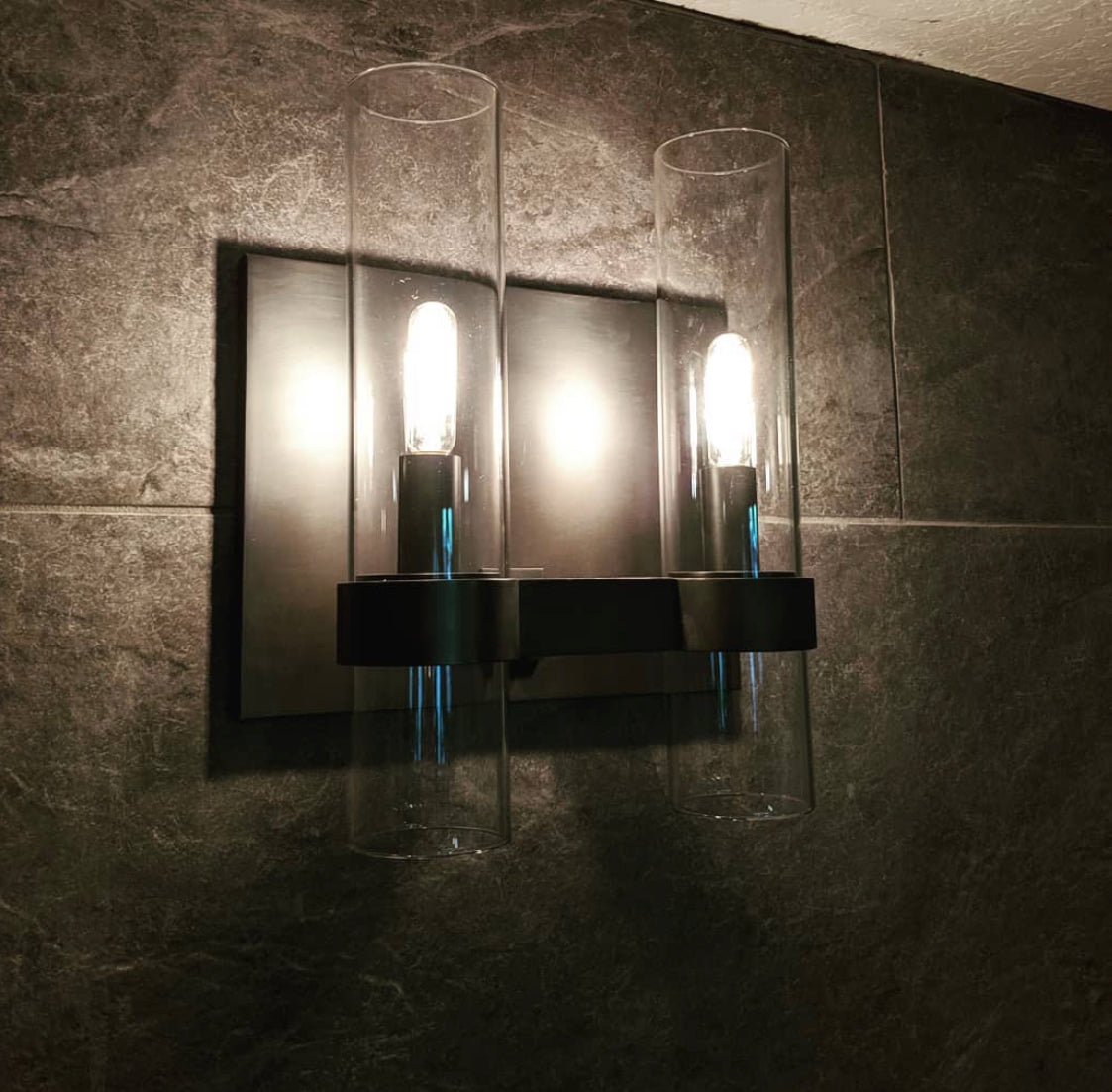 XINYUE Rebecca Glass 2 Light Wall Sconce for Bedroom Kitchen