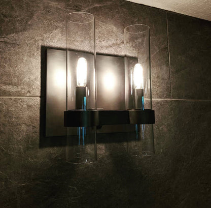 XINYUE Rebecca Glass 2 Light Wall Sconce for Bedroom Kitchen