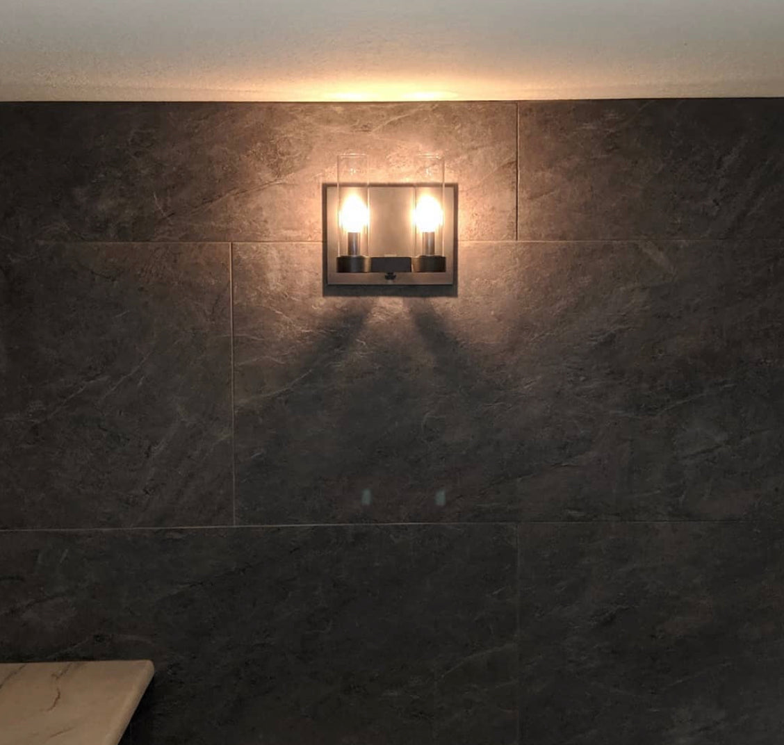 XINYUE Rebecca Glass 2 Light Wall Sconce for Bedroom Kitchen