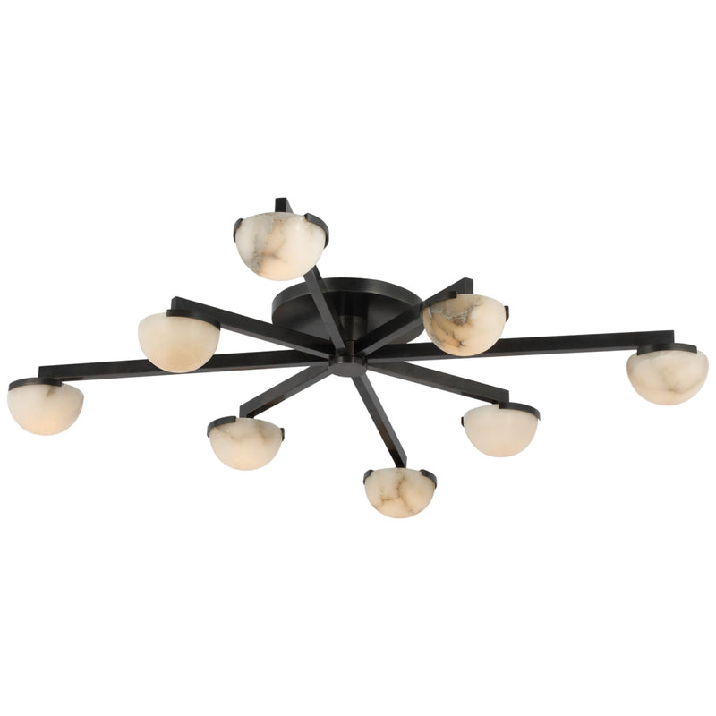 Gisoo Alabaster Large Staggered Arm Flush Mount