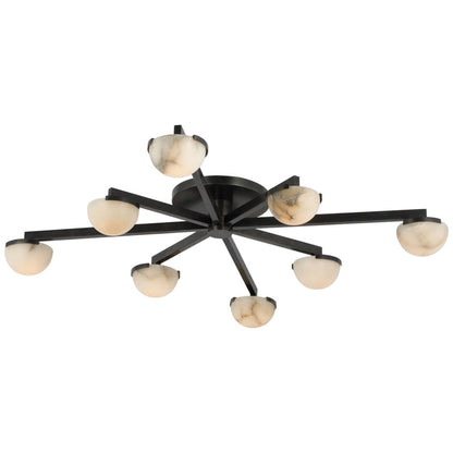 Gisoo Alabaster Large Staggered Arm Flush Mount