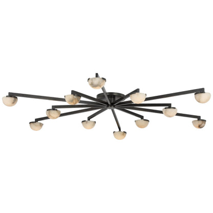 Gisoo Alabaster Large Staggered Arm Flush Mount