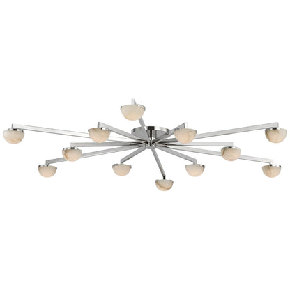Gisoo Alabaster Large Staggered Arm Flush Mount
