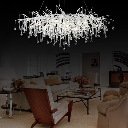 Doris Rectangle Branch Chandelier 45"L Silver