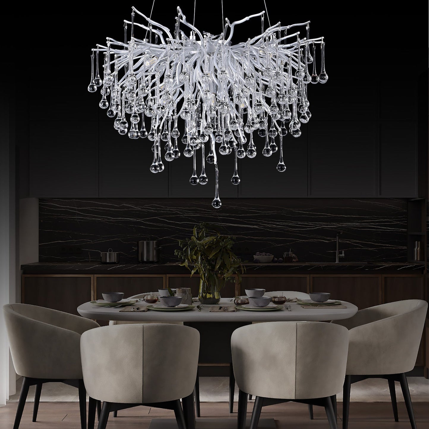 Doris Crystal Branch Chandelier