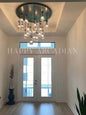 xinyue Lighting Raindrop Round Chandelier 47",21-Lights