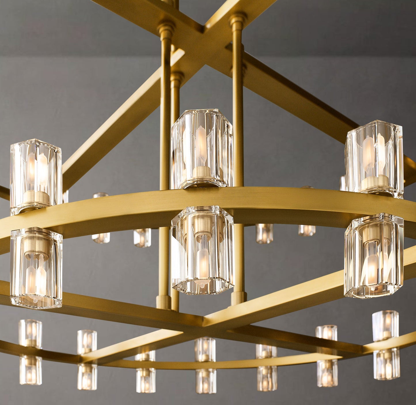 Akzone 2-Tier Round Chandelier 60″,108-Lights