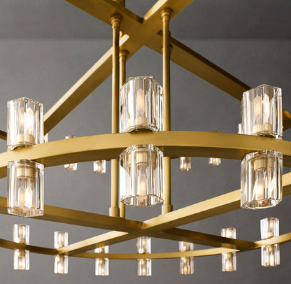 Akzone 2-Tier Round Chandelier 60″,108-Lights