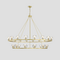 Aragon Tiered Crystal/Stone Chandelier 59"