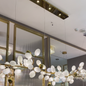 Modern Nordic Creative Art Designer Ring/Linear Pure White Grape Chandelier for Living/Dining Room