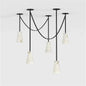Casey Contemporary Chandelier in Alabaster, 5-Light Vintage Alabaster Pendant Cluster