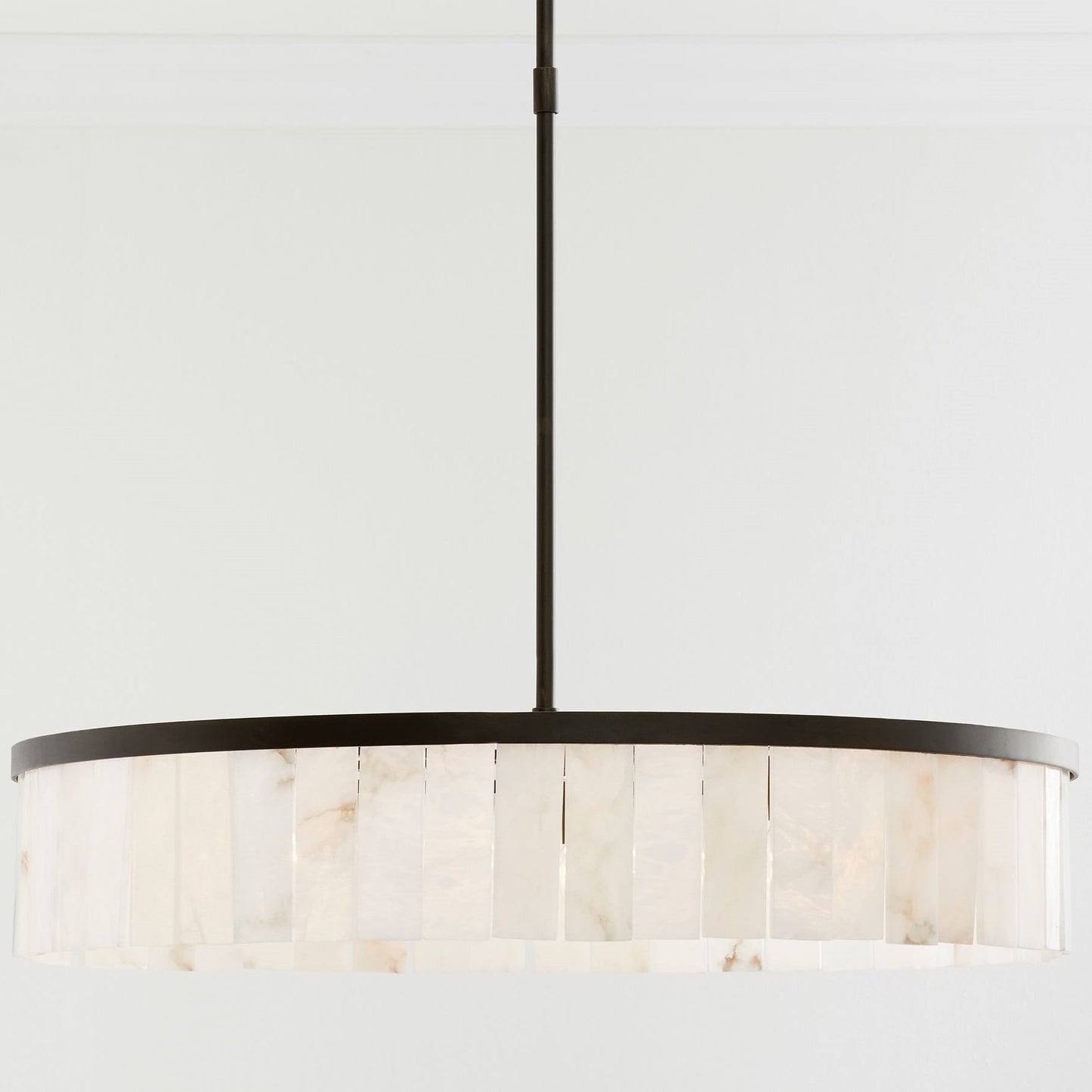 Windham Alabaster One-Tile Round Chandelier