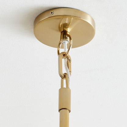 Windham Alabaster One-Tile Round Chandelier